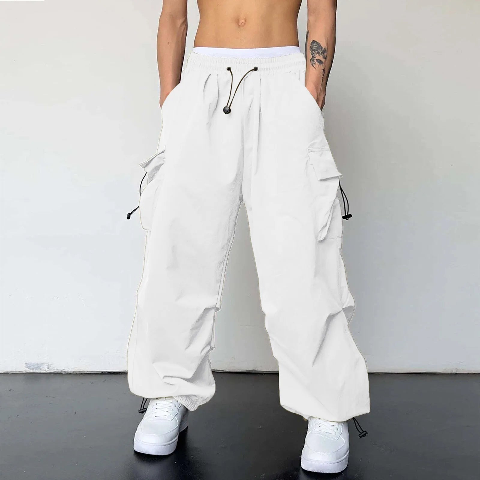 Kade™️ - Oversized Parachute Cargo Pants with Wide Legs