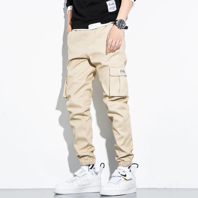 Aero™️ - Spring/Summer Cotton Drawstring Cargo Pants for Men