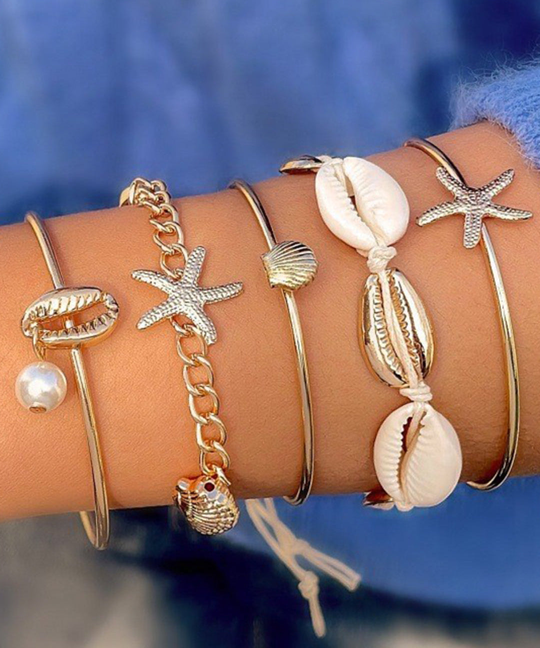 SHELLS AND STARFISH BRACELET